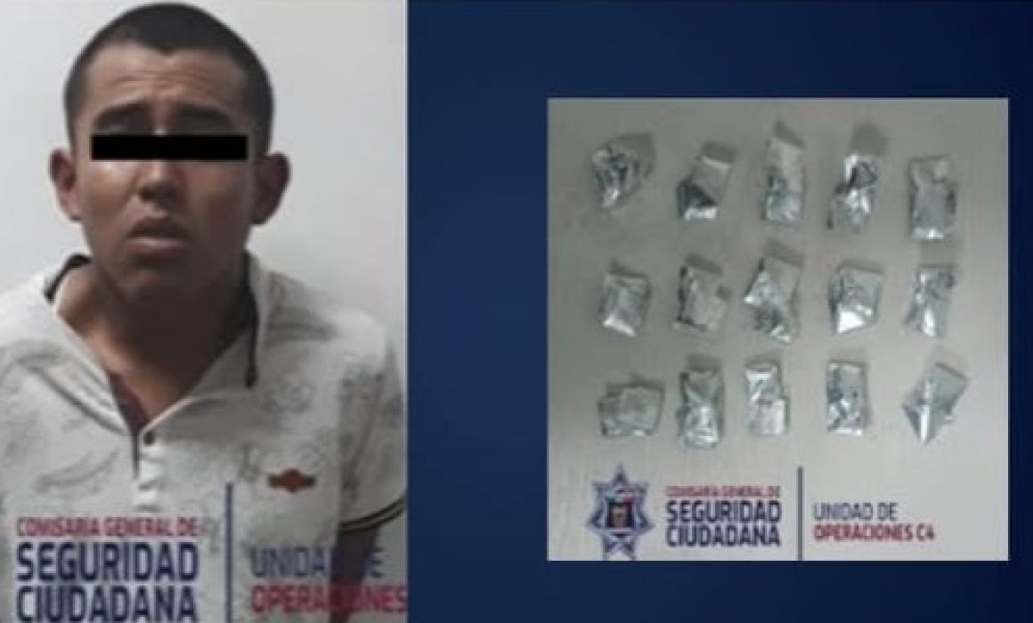 Detienen a joven en Neza con droga; cayó orinando en la vía pública