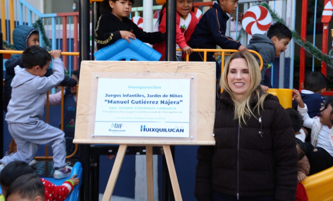 Entrega Huixquilucan apoyo invernal y equipo escolar en Loma del Carmen