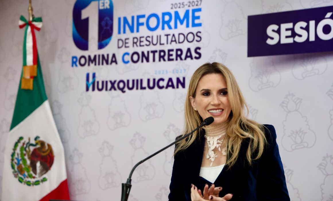 Entrega Romina Contreras informe con avances que impulsan Huixquilucan
