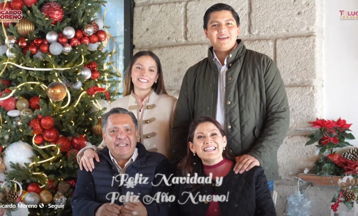 Envía Ricardo Moreno mensaje de Navidad en compañía de su familia