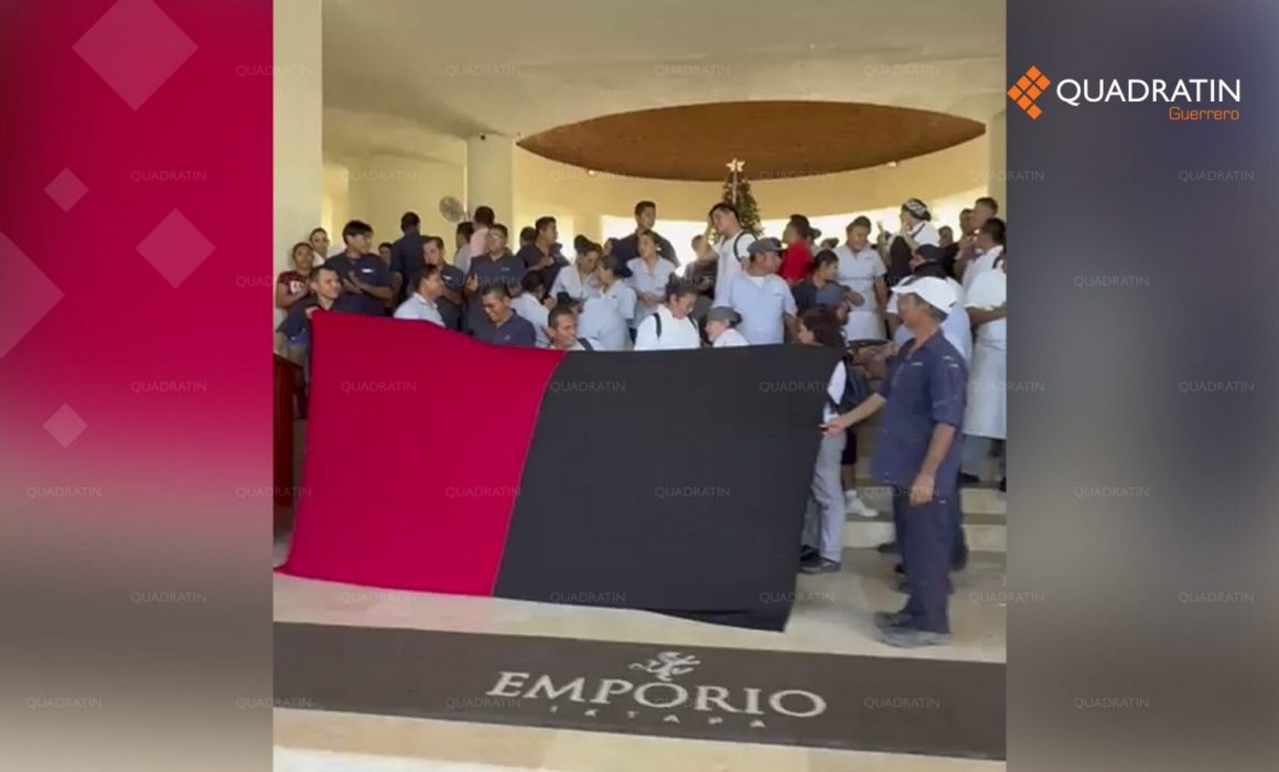 Inician huelga trabajadores sindicalizados del hotel Emporio de Ixtapa