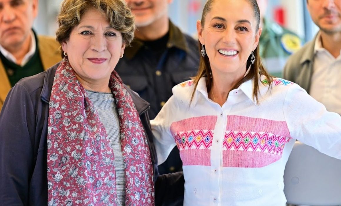 Recorre Claudia Sheinbaum y Delfina Gómez el Tren Suburbano al AIFA