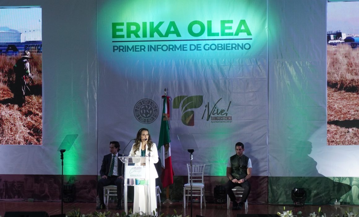 Reduce Erika Olea deuda histórica de Tianguistenco un 52% en 11 meses