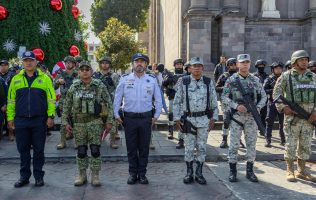 Refuerzan seguridad en Toluca ante el pago de aguinaldos