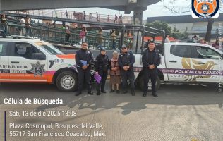 Ayudan policías de género a anciana desorientada en Cuautitlán Izcalli