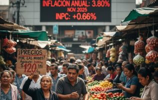 Se dispara la inflación en noviembre; alcanza una tasa anual de 3.80%