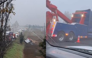 Volcadura de tráiler en la Toluca-Atlacomulco provoca caos vial