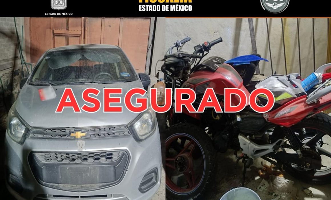 Aseguran en Chalco vehículos robados, droga y cartuchos tras cateo