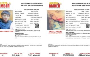 Activan Alerta Amber en Edomex por desaparición de Naydely y Andrés