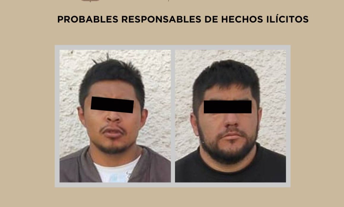 Agarran en Joquicingo a dos hombres con armas de fuego y auto robado