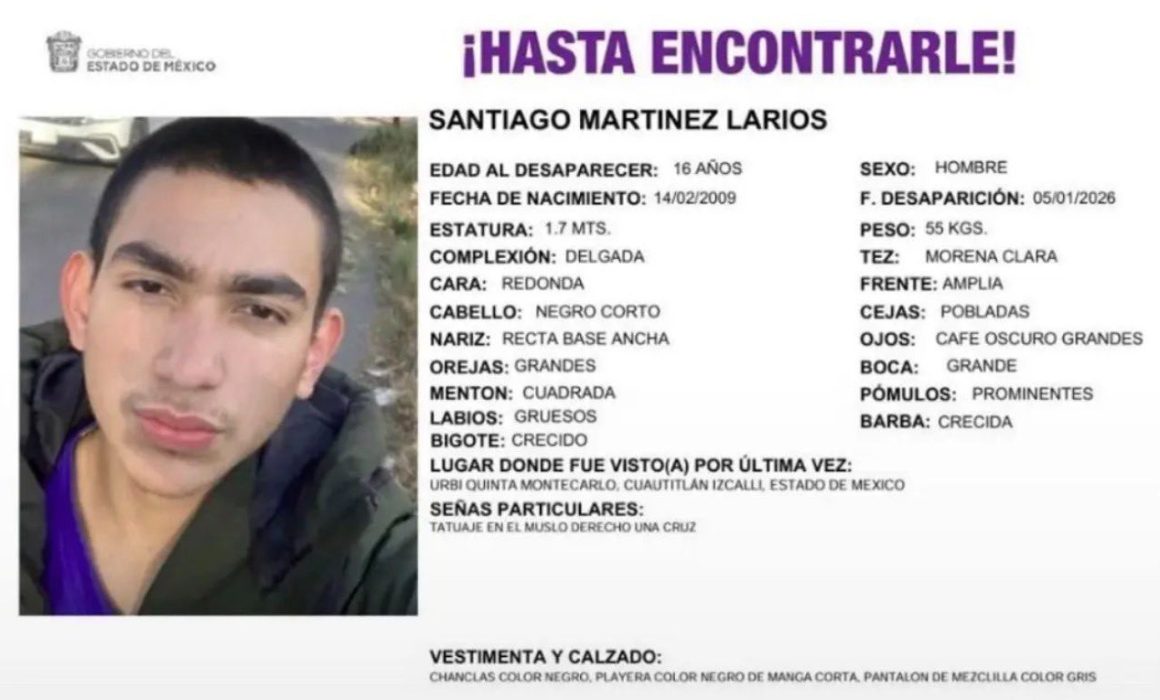 Alarma desapariciones en Izcalli otro menor se pierde sin rastro