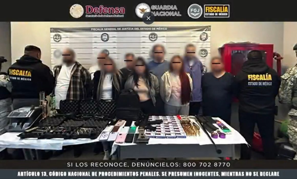 Aseguran armas largas y droga en Tecámac; federales detienen a 9