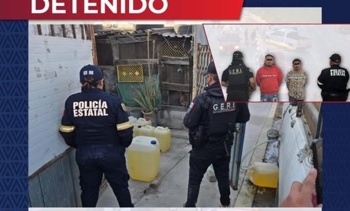 Aseguran hidrocarburo y mangueras; detienen a 2 en operativo en Apaxco