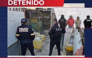 Aseguran hidrocarburo y mangueras; detienen a 2 en operativo en Apaxco