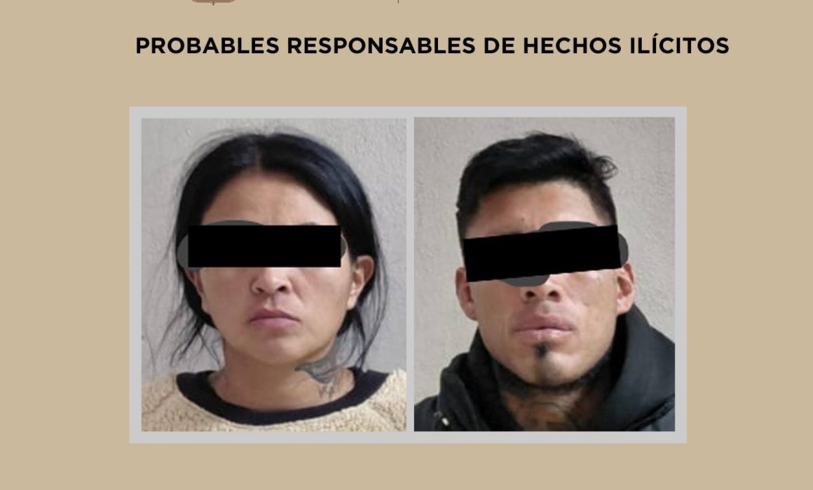 Caen en Coyotepec mujer y hombre narcomenudistas; traían drogas en moto