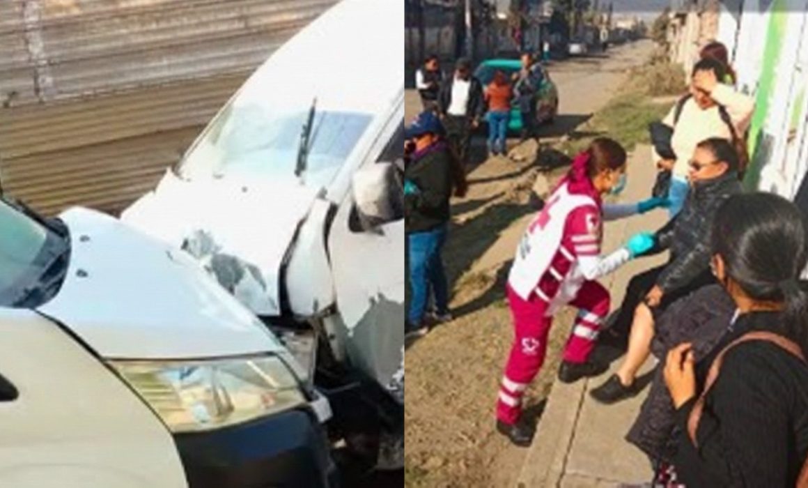 Chocan unidades de transporte público en Valle de Chalco; hay heridos