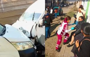 Chocan unidades de transporte público en Valle de Chalco; hay heridos
