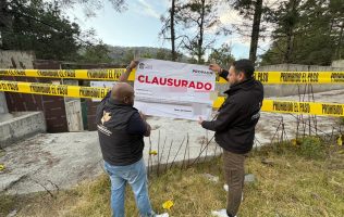 Clausuran construcción dentro de área natural protegida en Naucalpan