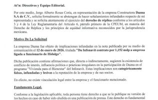 Derecho de réplica de Dazna