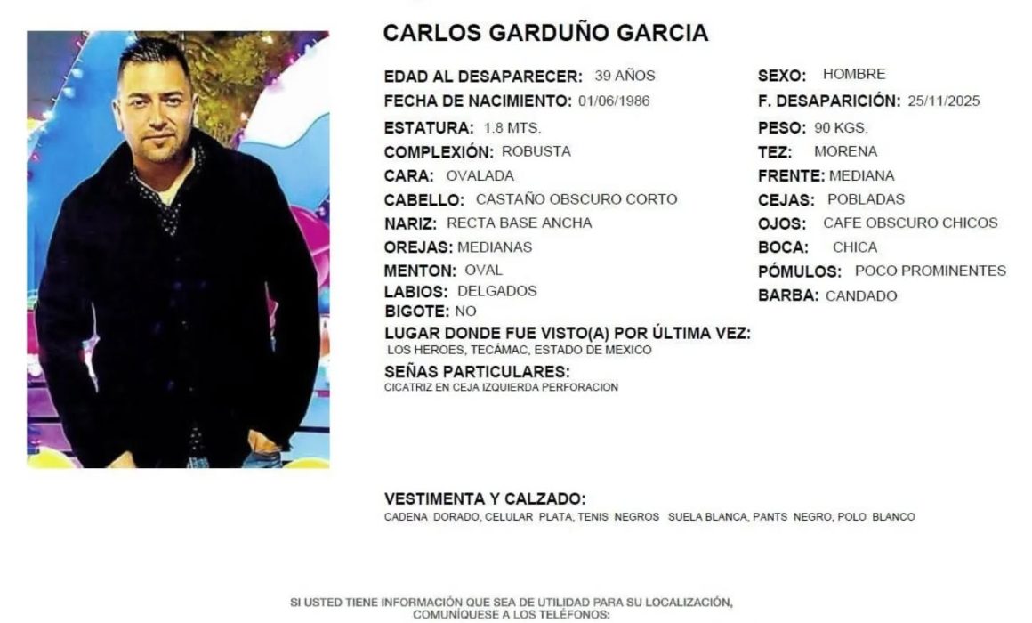 Desaparecen trabajadores en Edomex; 45 días sin rastro de Carlos y Miriam