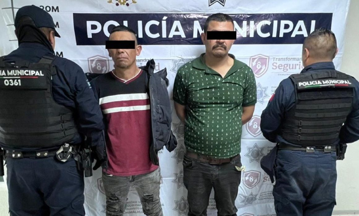 Detiene policía de Chimalhuacán a 4 por delitos contra la salud