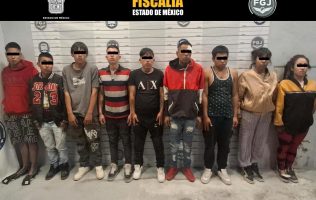 Detienen a 9 por extorsión en Tezoyuca