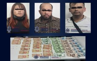 Detienen a tres con droga y billetes falsos en Nezahualcóyotl