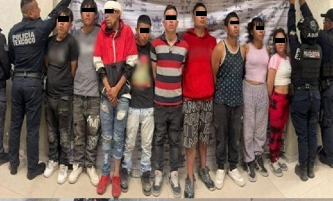 Detienen en Tezoyuca a 9 presuntos extorsionadores en operativo conjunto