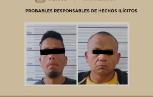 Detienen en Valle de Chalco a dos hombres con droga y réplica de arma