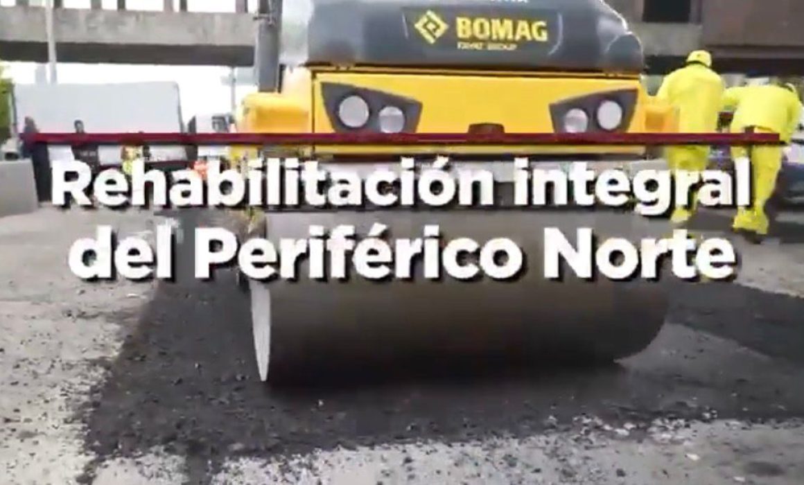 Ejecuta Estado de México rehabilitación de Periférico Norte en Naucalpan