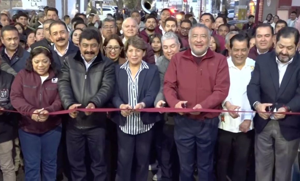 Entrega Delfina Gómez reconstrucción de av. Miguel Hidalgo en Texcoco