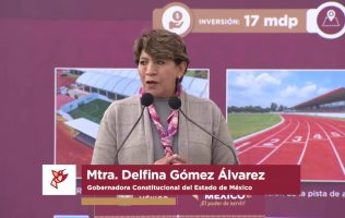 Entrega Delfina Gómez rehabilitación de Unidad Deportiva en Atlacomulco