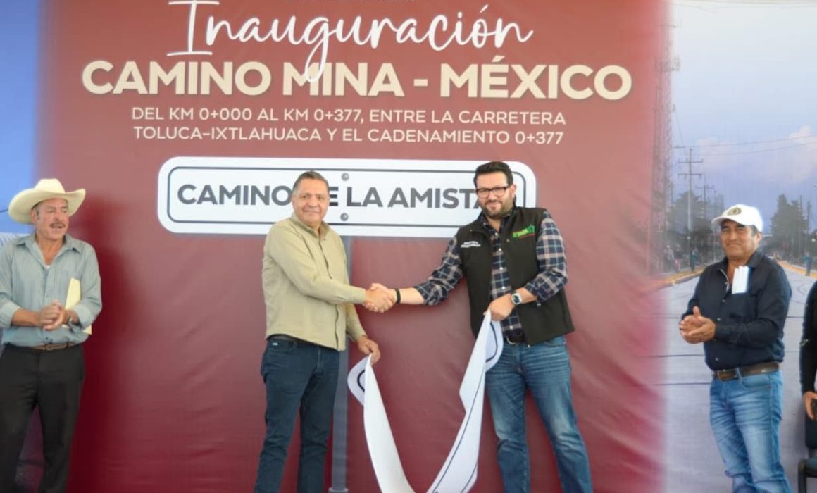 Entregan autoridades de Toluca y Almoloya obra vial Camino de Amistad