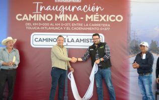 Entregan autoridades de Toluca y Almoloya obra vial Camino de Amistad