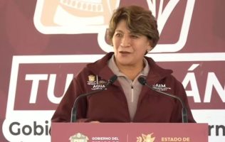 Impulsa Delfina Gómez obras viales y mercado en Coyotepec