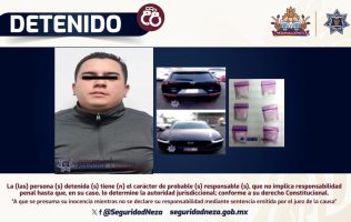 Intenta huir con droga y policías lo atrapan en Nezahualcóyotl