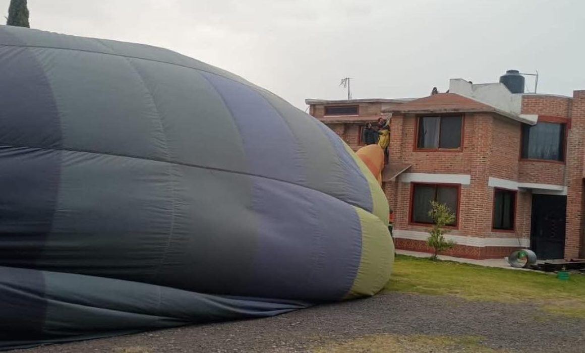 Provoca mal clima aterrizajes forzosos de globos en Teotihuacán