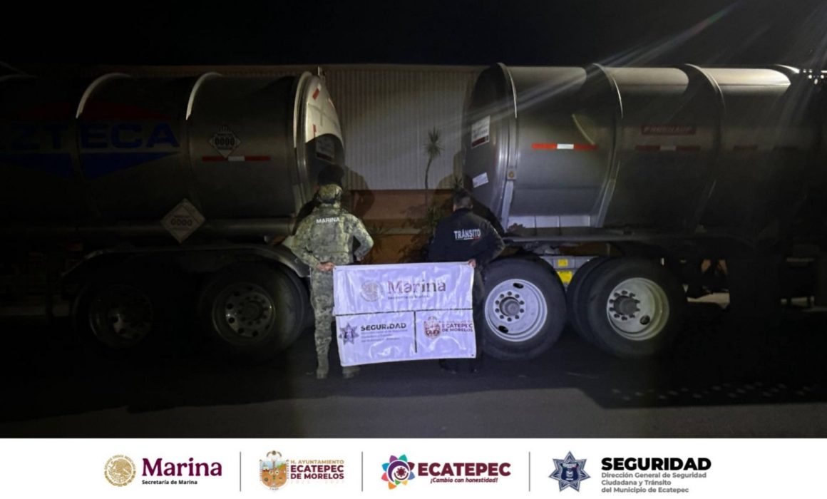 Recuperan en Ecatepec tanque cisterna robado tras reporte ciudadano