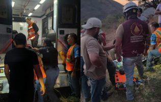 Rescatan en Temascaltepec a turista extranjera que cayó de un parapente