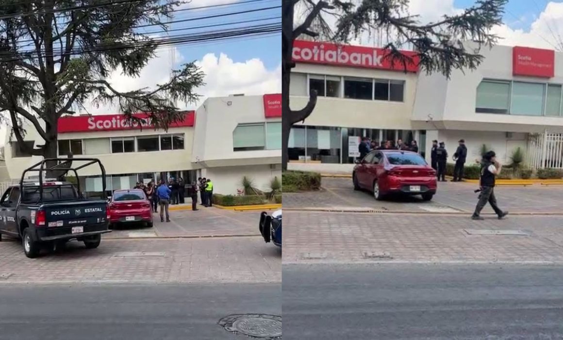 Roban 2.5 mdp a mujer dentro de banco en Toluca; segundo caso en 2 días