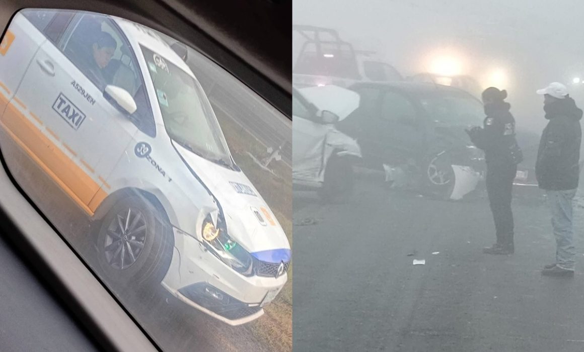Se registra accidente múltiple en la Toluca-Atlacomulco por neblina