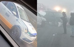 Se registra accidente múltiple en la Toluca-Atlacomulco por neblina