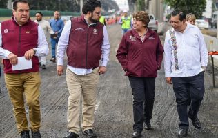 Supervisa Delfina Gómez reconstrucción del Periférico Norte en Naucalpan