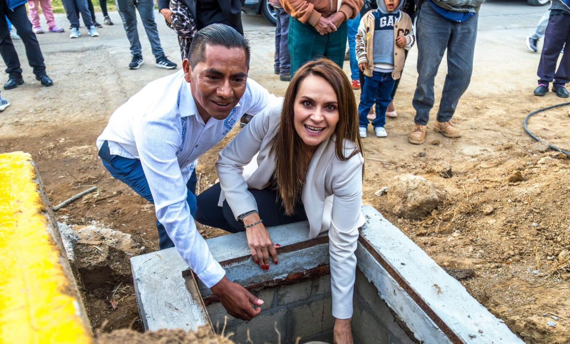 Supervisa Erika Olea obra hidráulica en La Magdalena de los Reyes