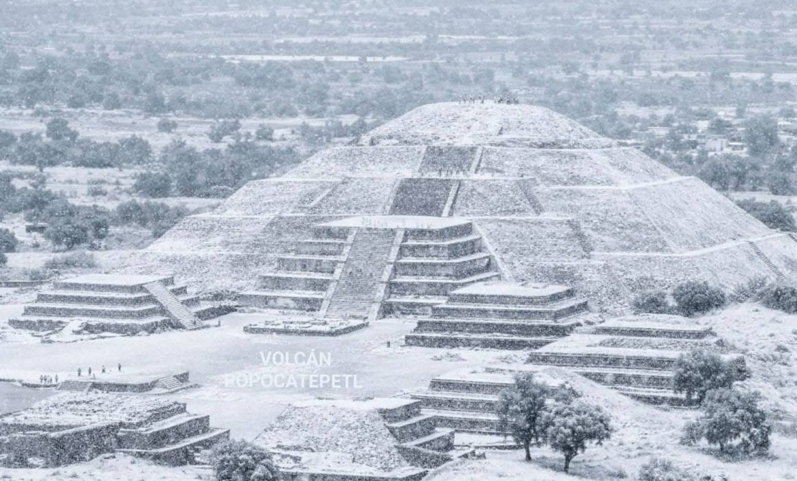 Surgen presuntos presagios luego de la fuerte granizada en Teotihuacán