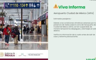 Suspende AIFA operaciones por densa neblina causada por Frente Frío 27