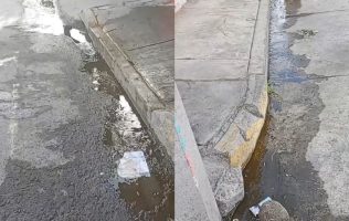 Vecinos de Toluca denuncian fuga de agua sin atender por semanas