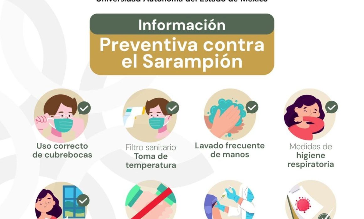 Aplica la UAEMex Huehuetoca medidas contra sarampión piden cubrebocas