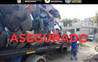 Asegura Fiscalía Edomex más de 30 toneladas de autopartes robadas