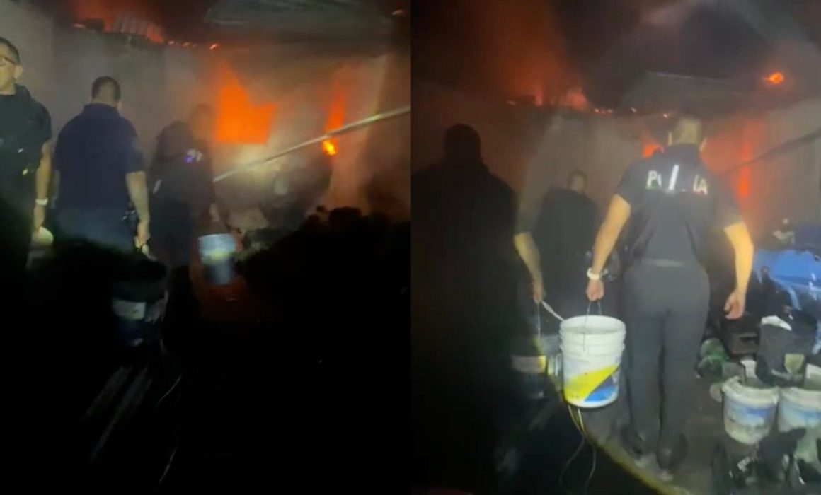 Atienden a policías intoxicados por humo tras incendio en Ecatepec